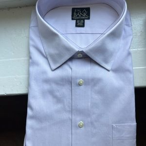 Joseph A Bank Purple Stripe Buttondown 18.5 35